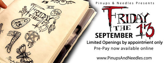 Friday the 13th Tattoo Flash Special – September 13th 2019