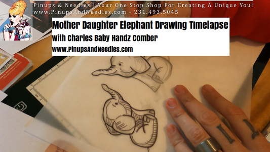 Mother Daughter Elephant Drawing Timelapse