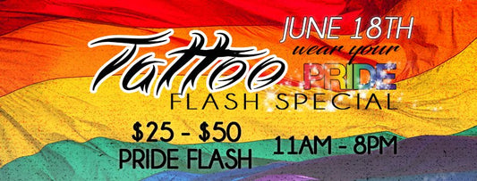 Pride Tattoo Flash Special - June 18th, 2018