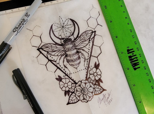 The Bees Knees Fine Line Art Timelapse