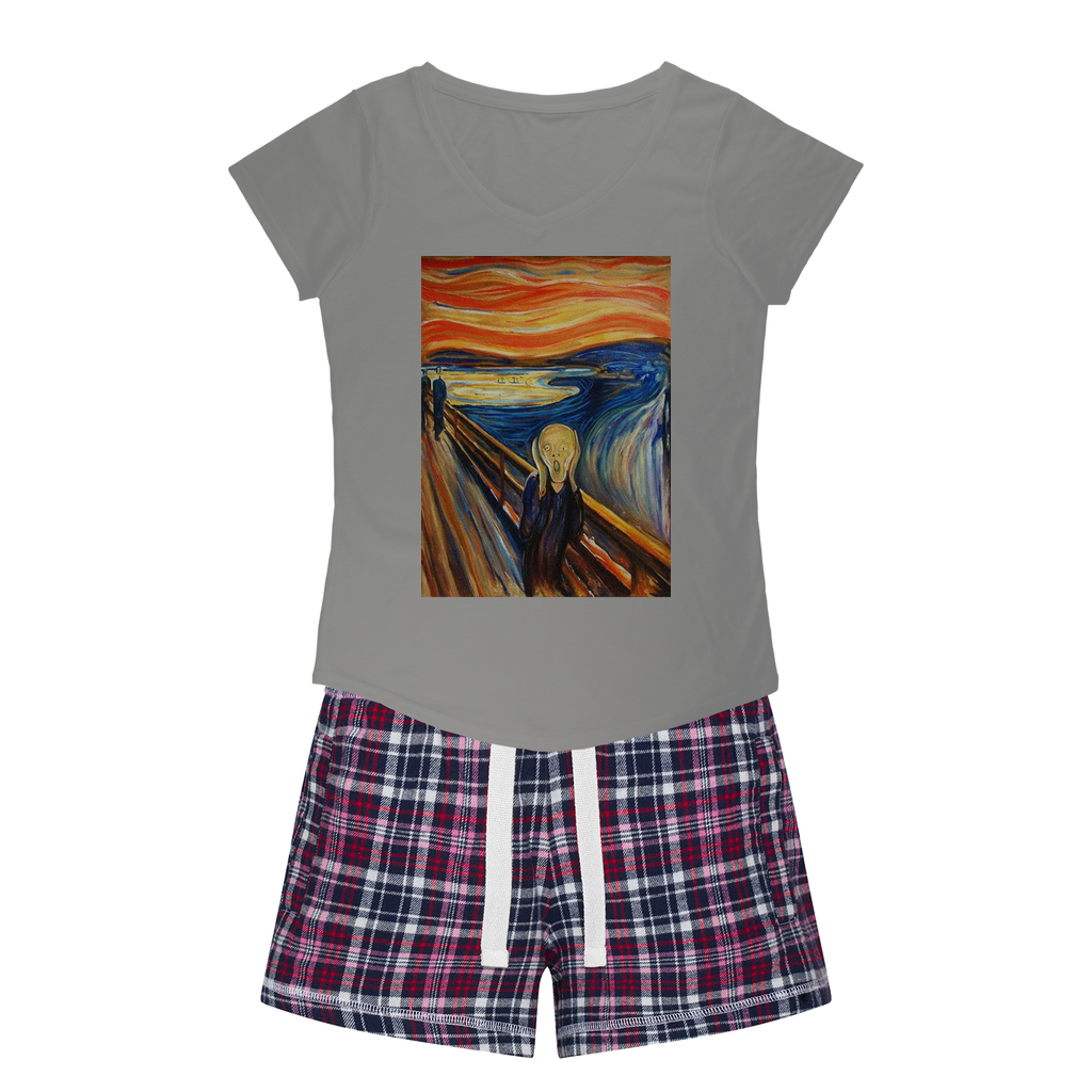 undefined Women's Sleepy Tee and Flannel Short