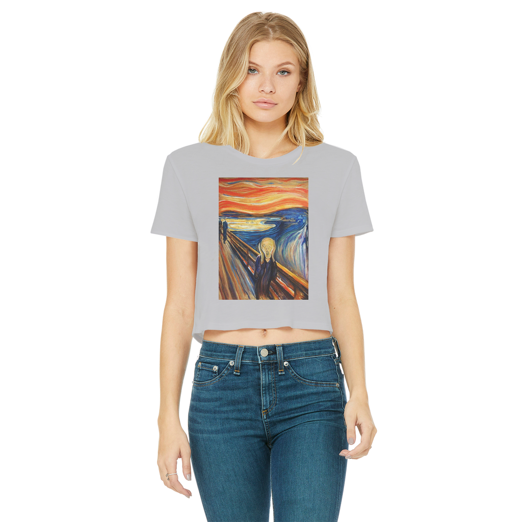 undefined Classic Women's Cropped Raw Edge T-Shirt