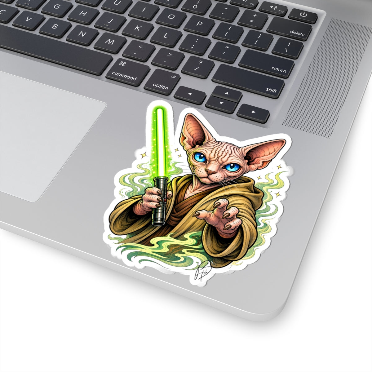 Galactic Sphynx Sticker | Sci-Fi Cat Vinyl Decal | Fantasy Tattoo Art | Nerdy Cat Sticker | Alternative Art by Baby Handz