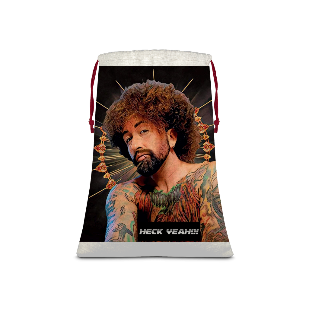 Heck Yeah Sublimation Linen Drawstring Sack