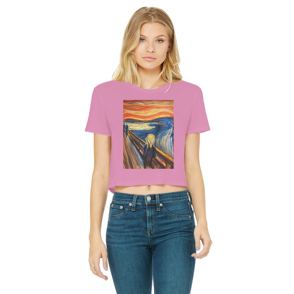 undefined Classic Women's Cropped Raw Edge T-Shirt