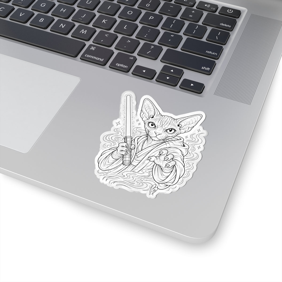 Galactic Sphynx Sticker | Sci-Fi Cat Vinyl Decal | Fantasy Tattoo Art | Nerdy Cat Sticker | Alternative Art by Baby Handz