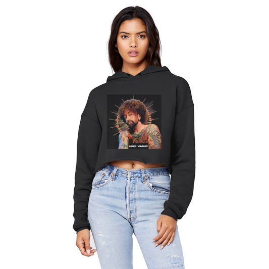 Heck Yeah Cropped Raw Edge Boyfriend Hoodie