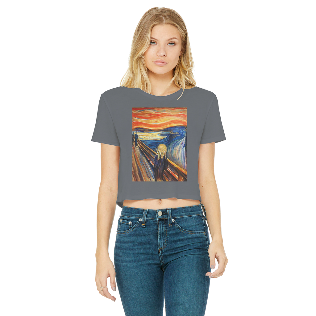 undefined Classic Women's Cropped Raw Edge T-Shirt