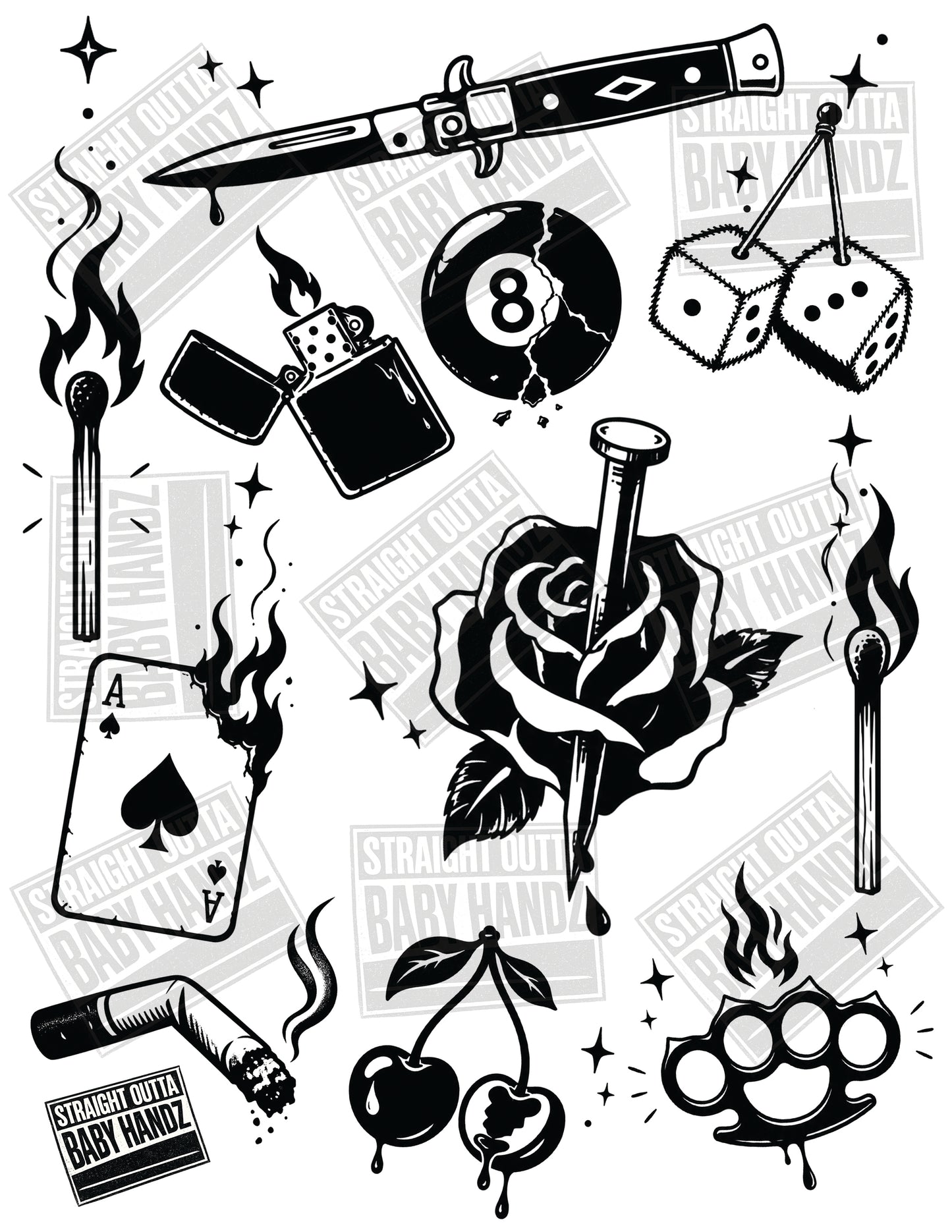 Friday the 13th Tattoo Pack Vol 1 | 31 Original Tattoo Flash Designs