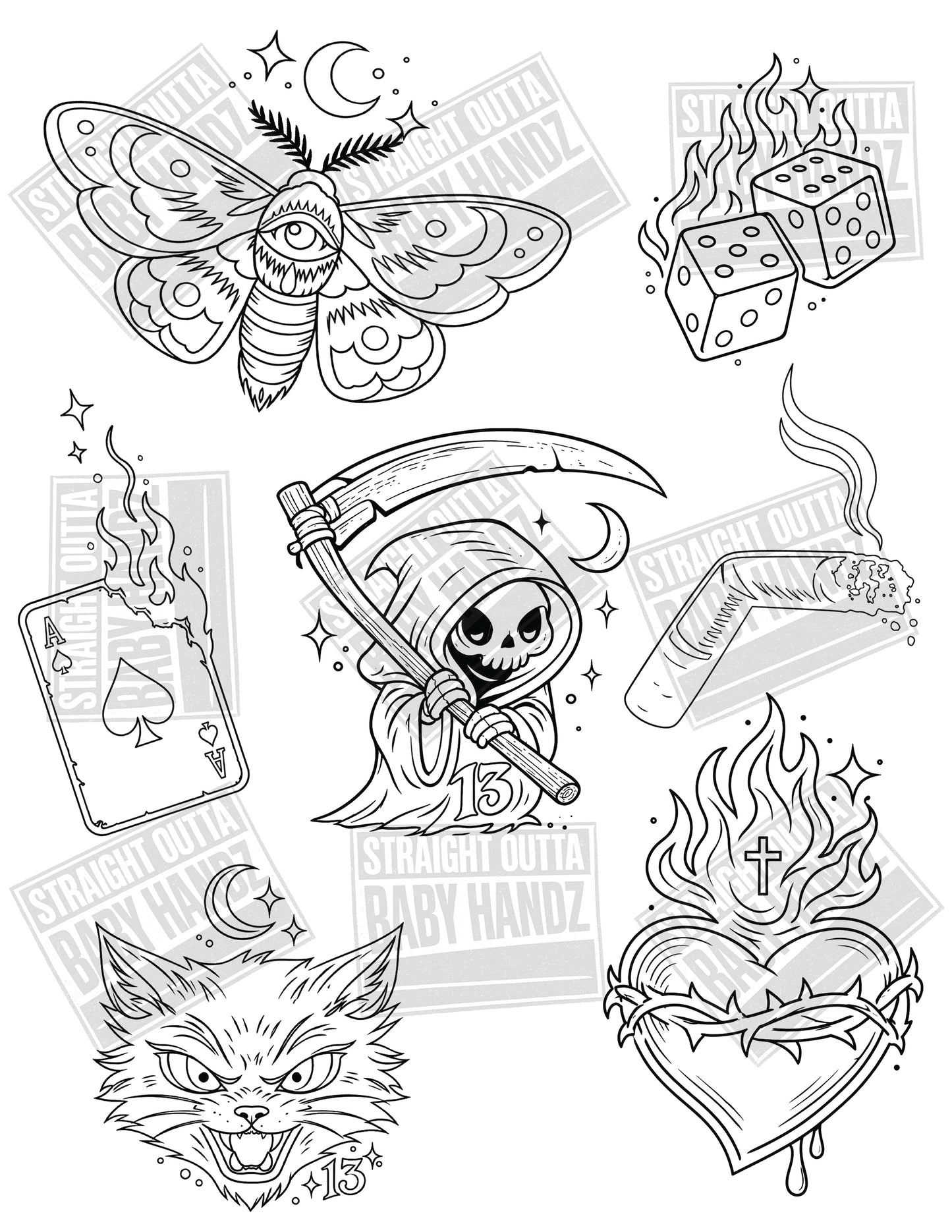 Friday the 13th Tattoo Pack Vol 1 | 31 Original Tattoo Flash Designs