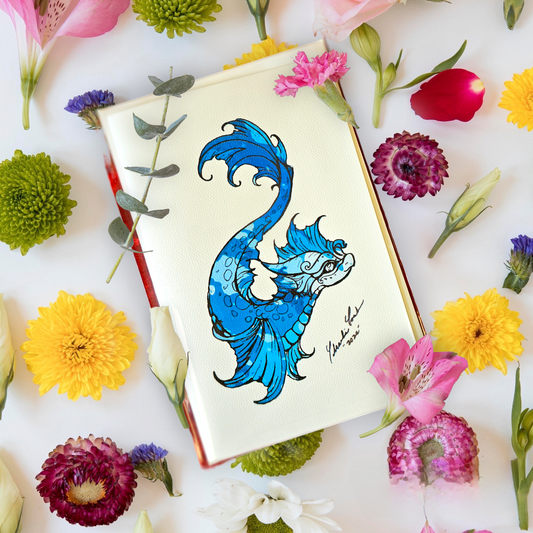 Water Dragon Anime Handmade Greeting Card