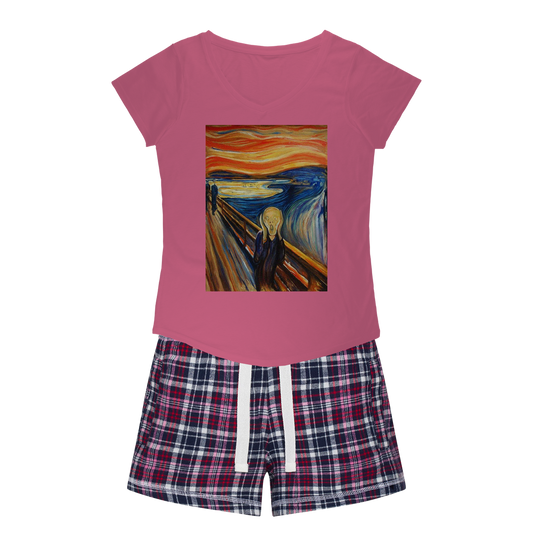 undefined Women's Sleepy Tee and Flannel Short