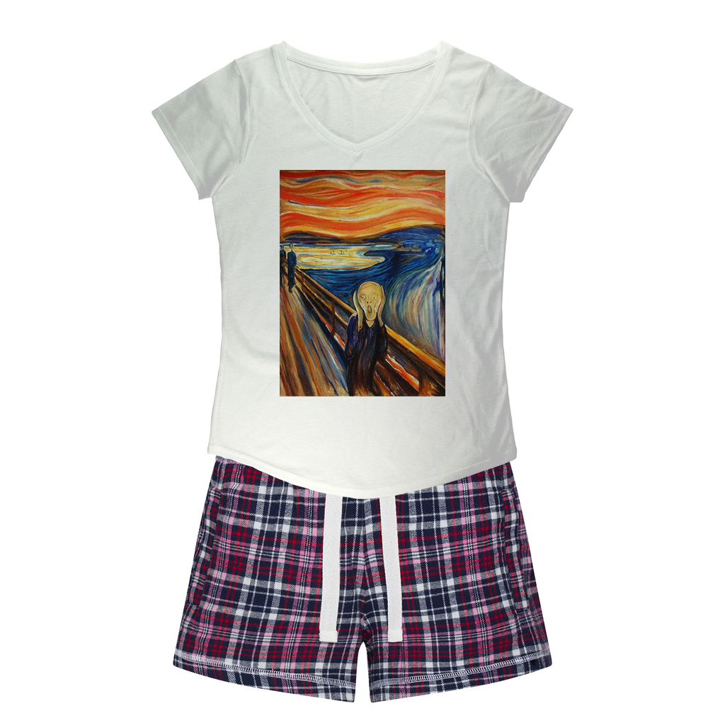 undefined Women's Sleepy Tee and Flannel Short