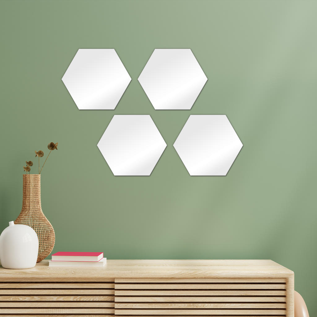 undefined Hexagon Wall Tiles Set of 4