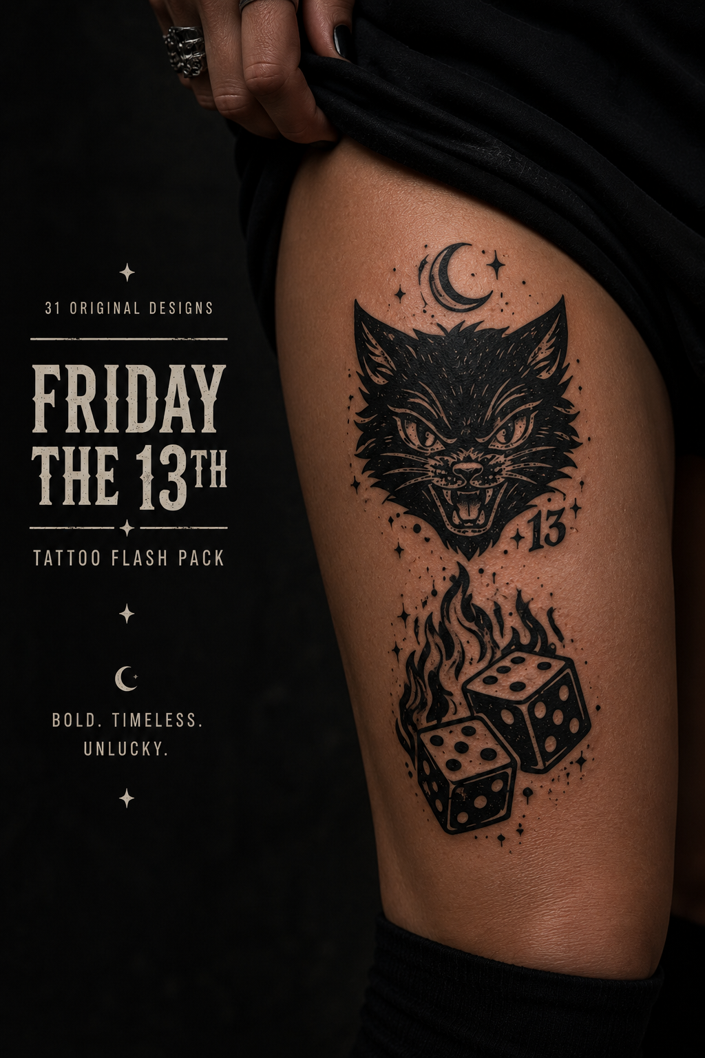 Friday the 13th Tattoo Pack Vol 1 | 31 Original Tattoo Flash Designs