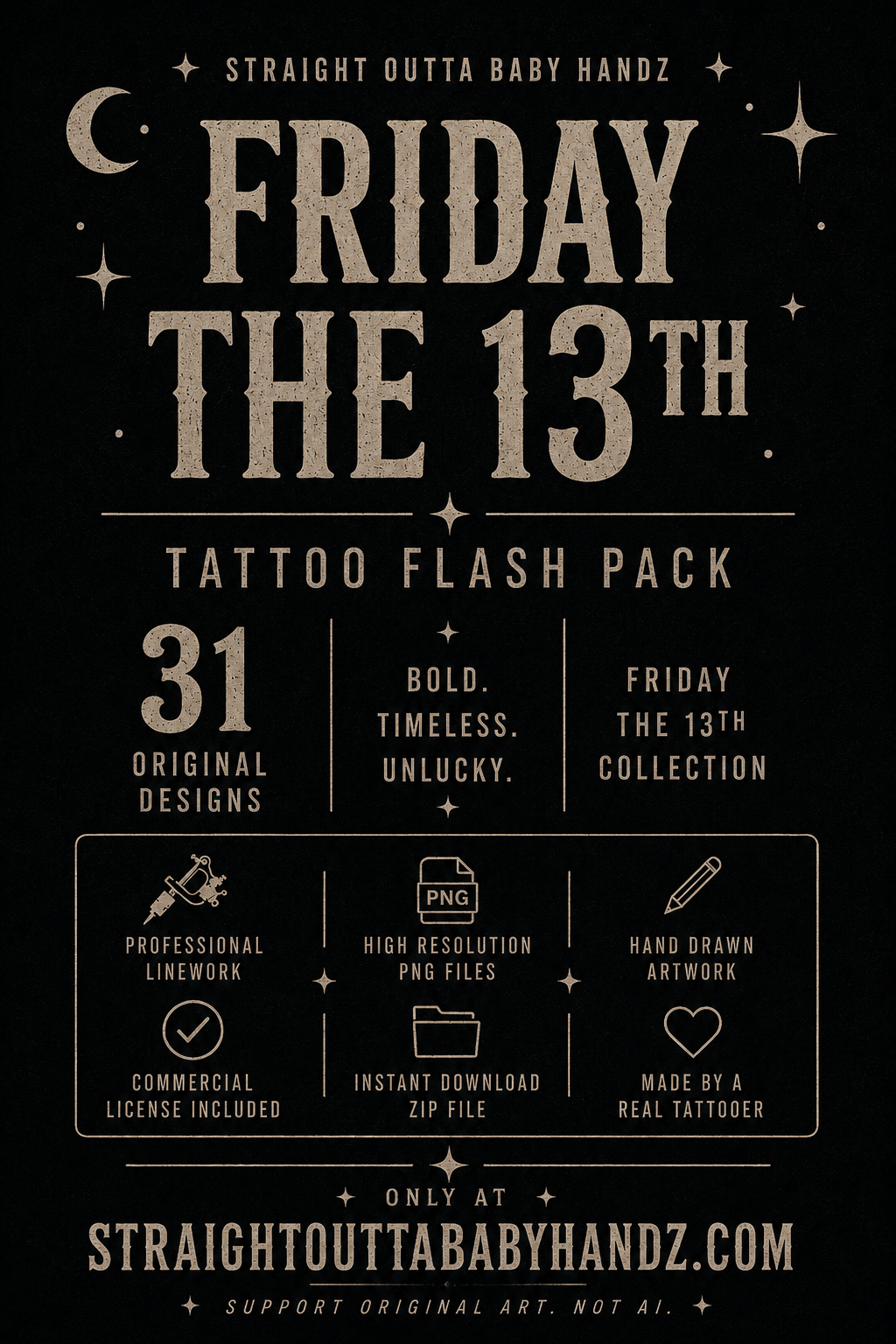 Friday the 13th Tattoo Pack Vol 1 | 31 Original Tattoo Flash Designs