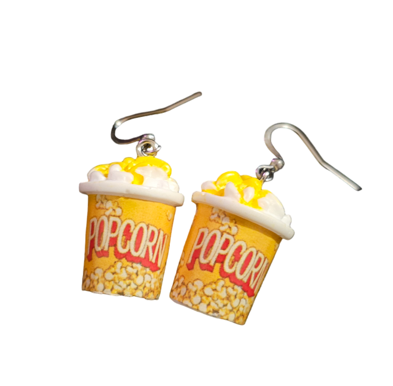 Movie Theater Popcorn Novelty Earrings Handmade