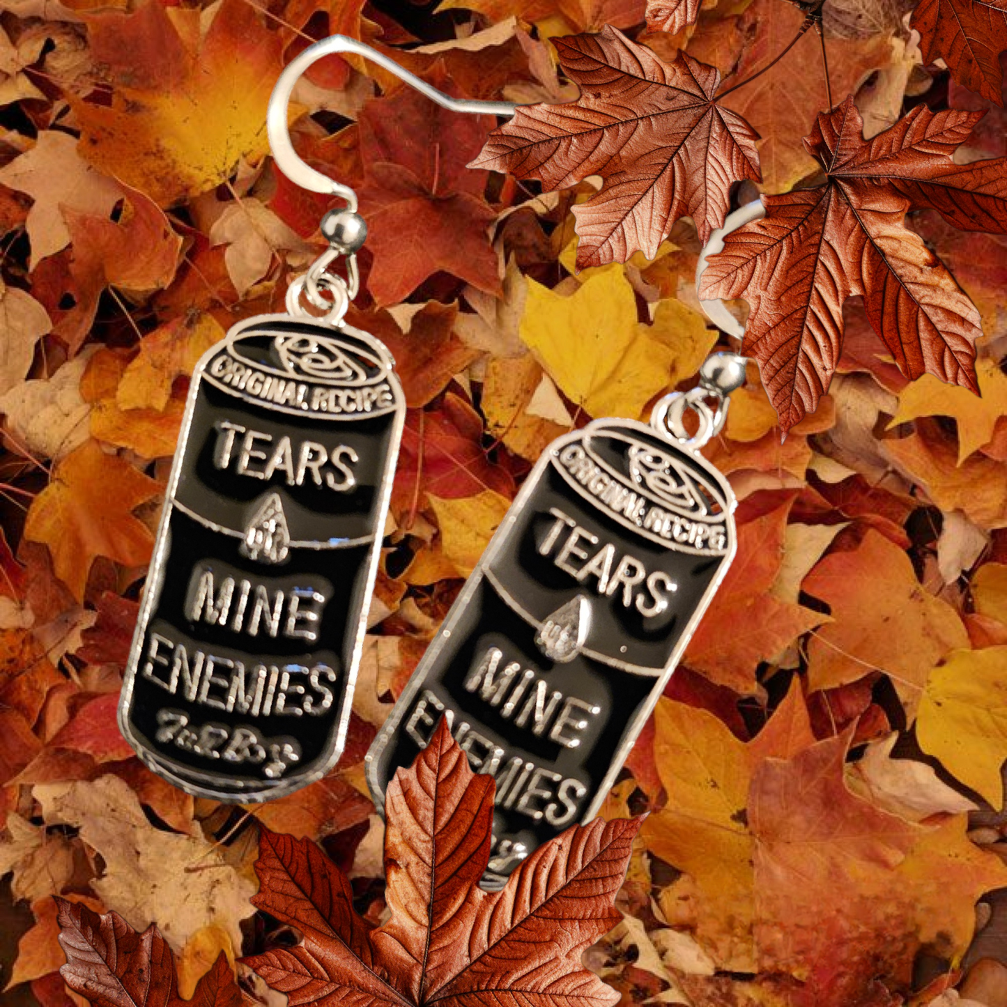 Tears Of Mine Enemies Novelty Earrings Handmade