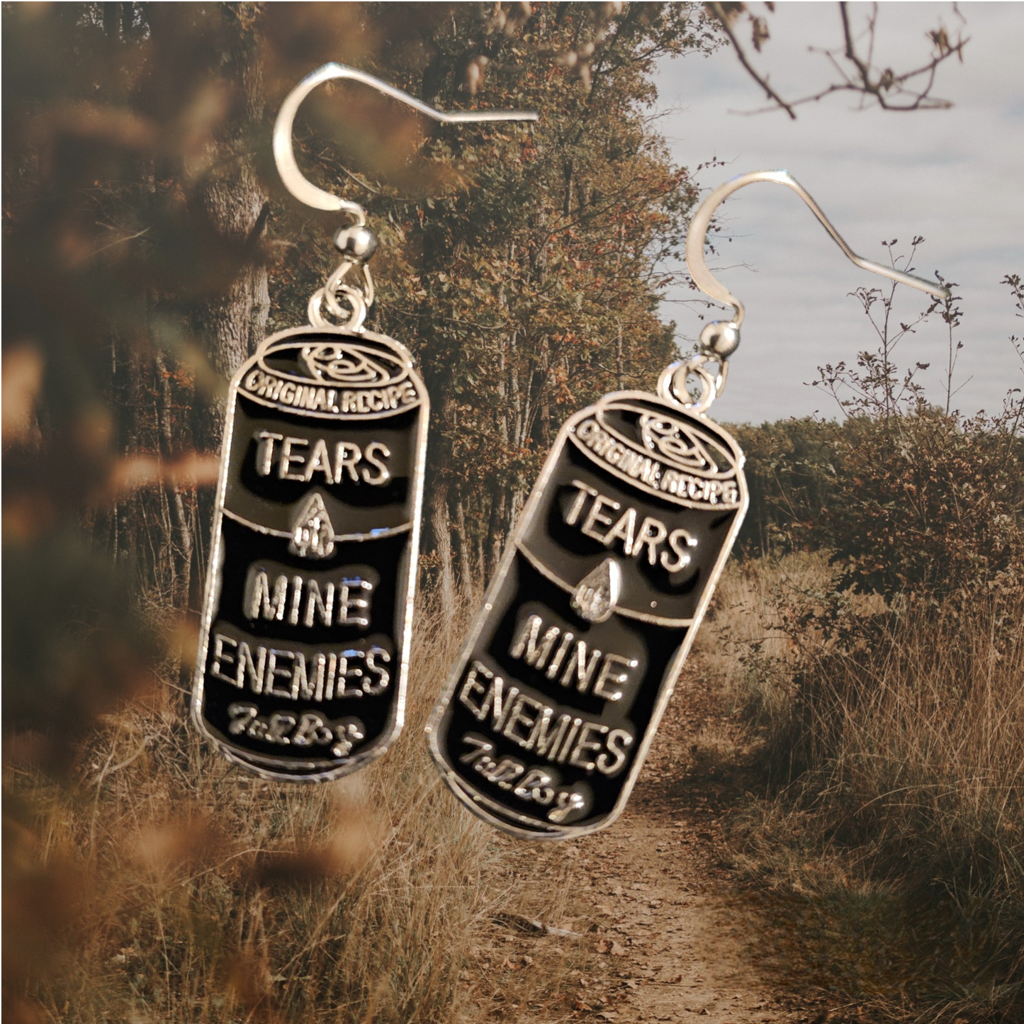 Tears Of Mine Enemies Novelty Earrings Handmade