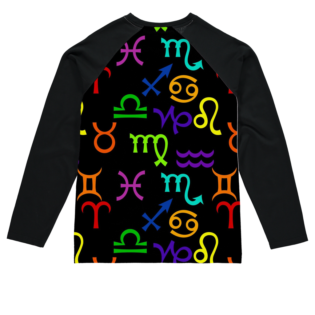 Colorful Zodiac Sublimation Baseball Long Sleeve T-Shirt