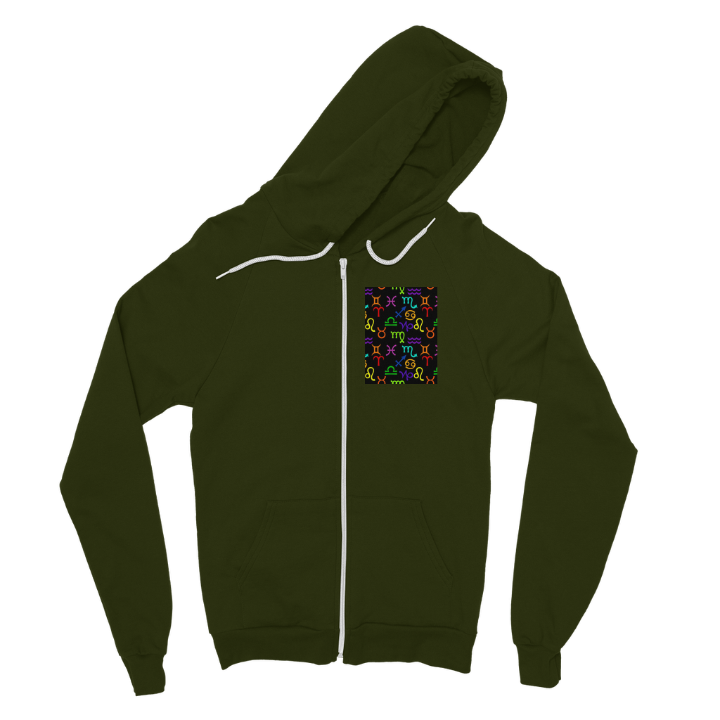 Colorful Zodiac Classic Adult Zip Hoodie