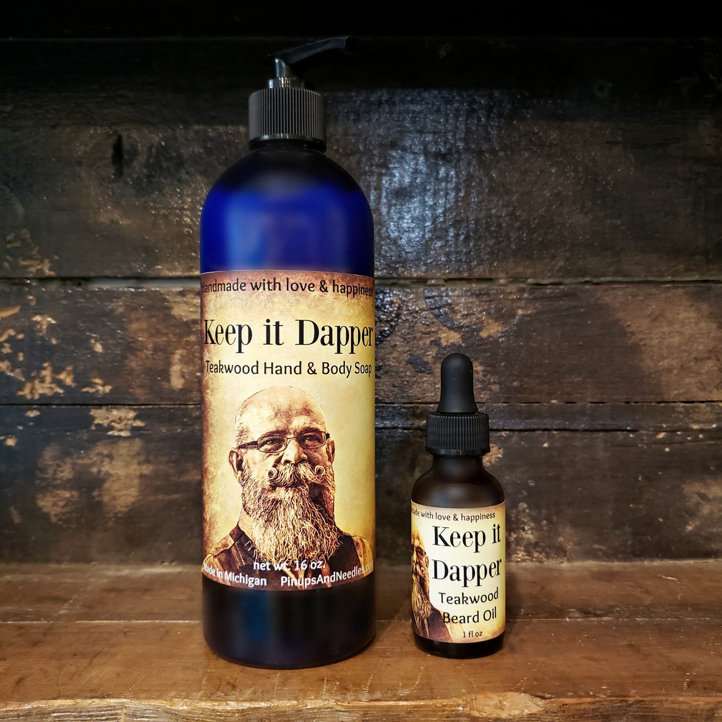 The Dapper Man Gift Box - Teakwood Hand & Body Wash and Teakwood Beard Oil