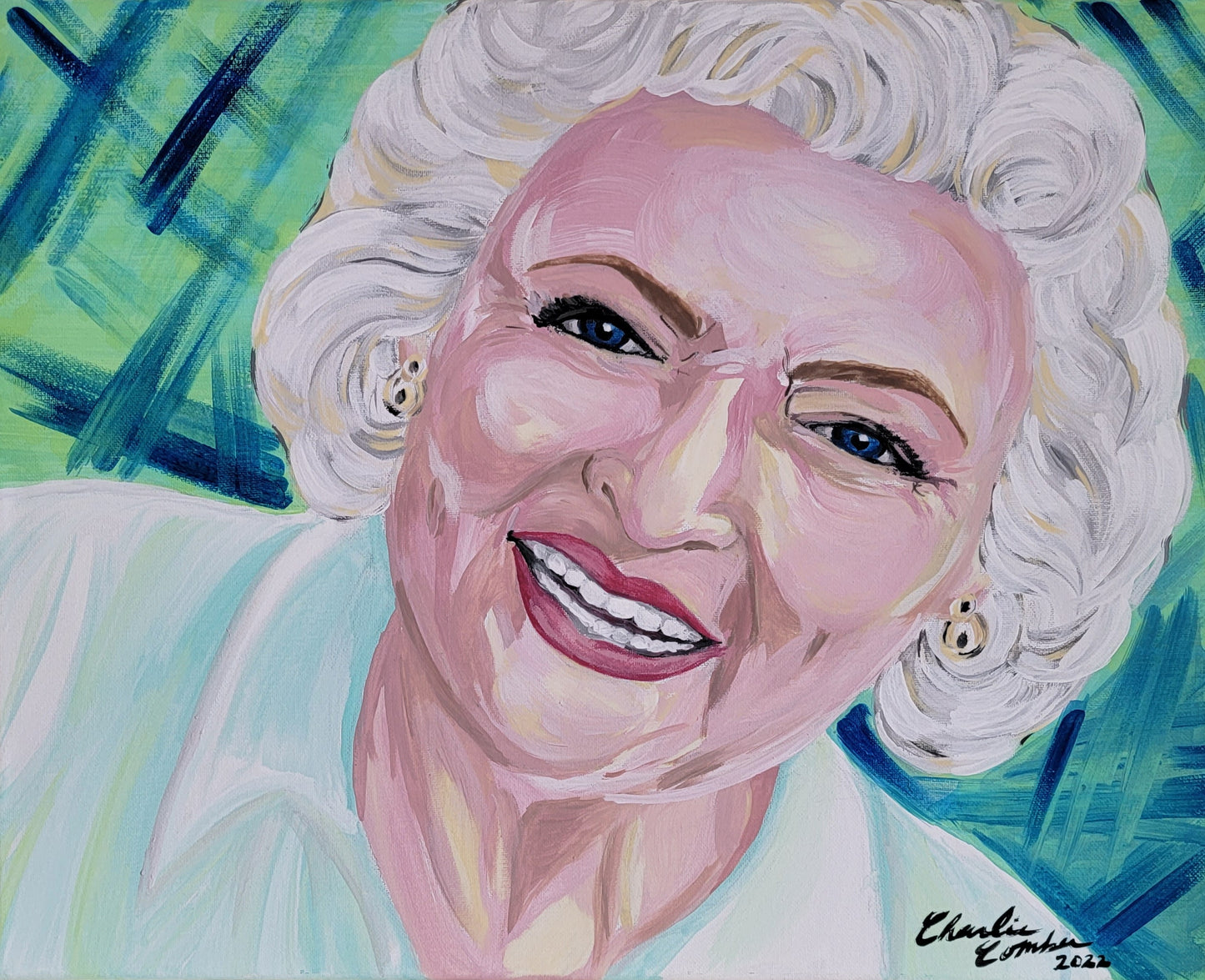 A National Treasure - Betty White Painting