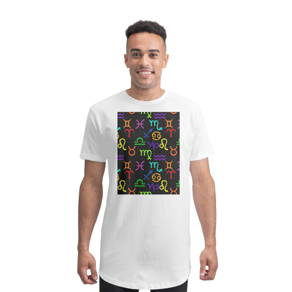 Colorful Zodiac Premium Long Body T-Shirt