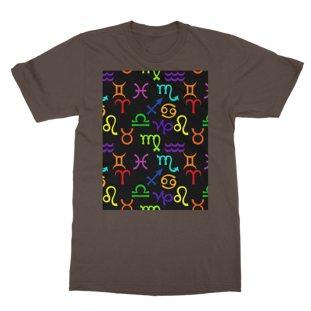 Colorful Zodiac Classic Heavy Cotton Adult T-Shirt