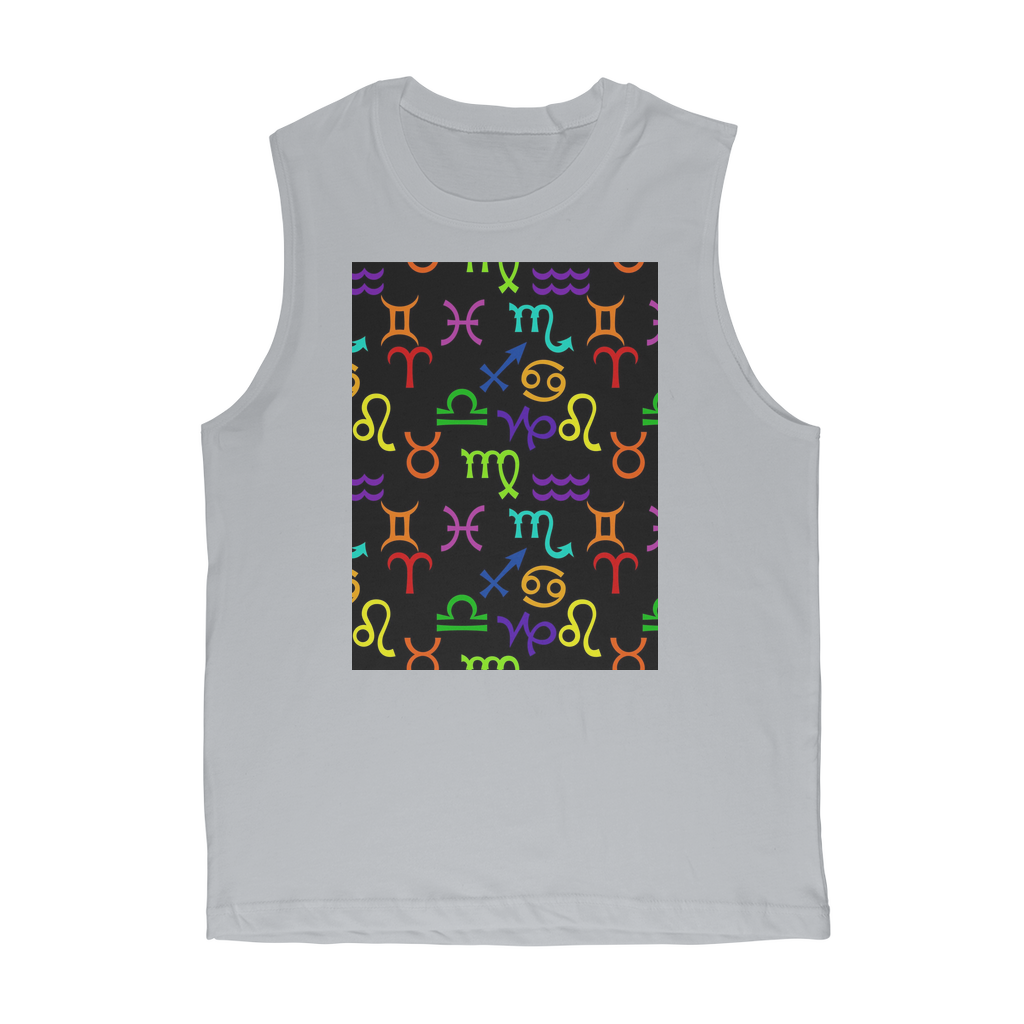 Colorful Zodiac Classic Adult Muscle Top