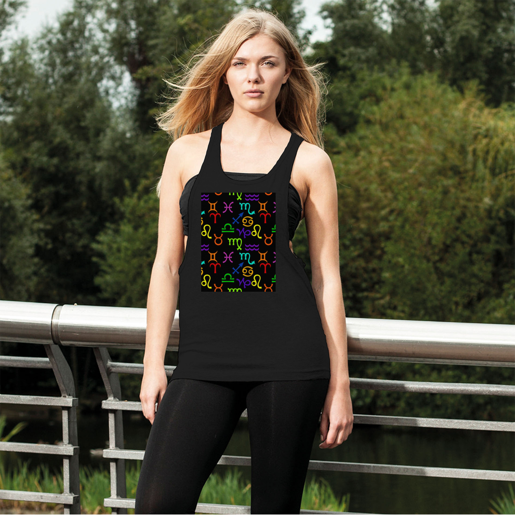 Colorful Zodiac Women's Loose Racerback Tank Top