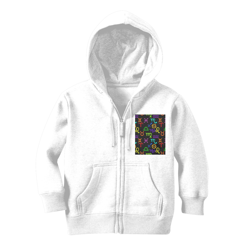 Colorful Zodiac Classic Kids Zip Hoodie