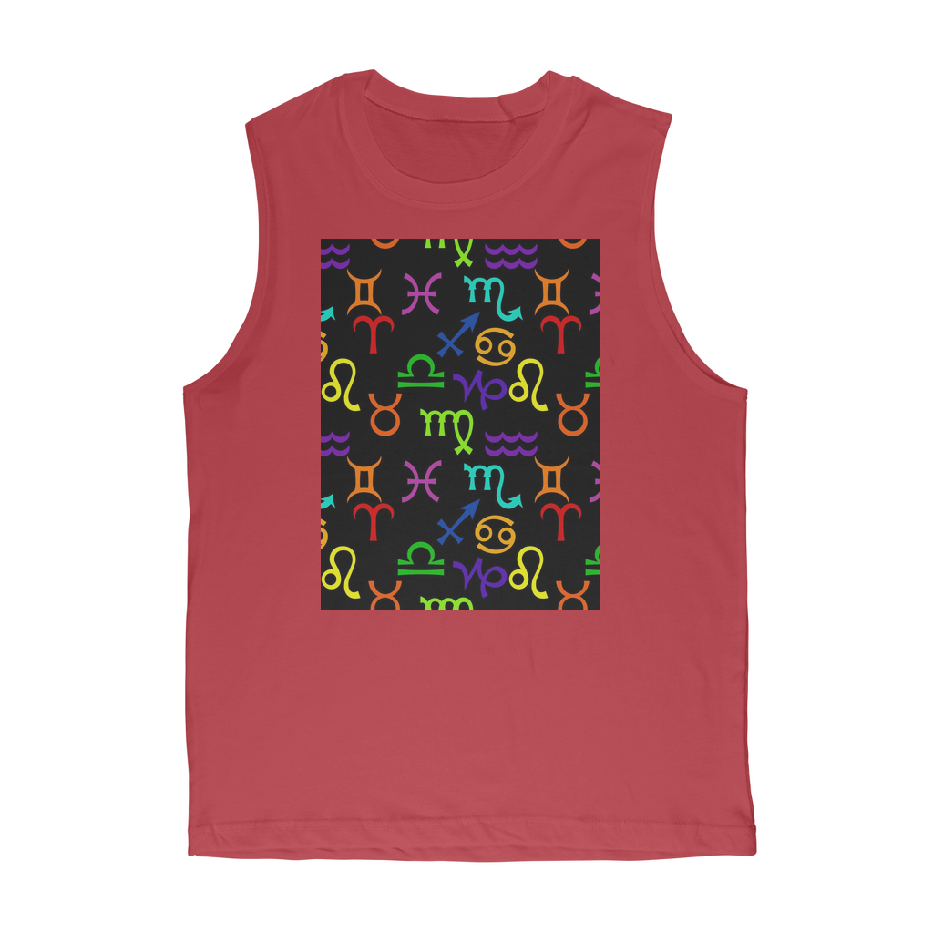 Colorful Zodiac Classic Adult Muscle Top