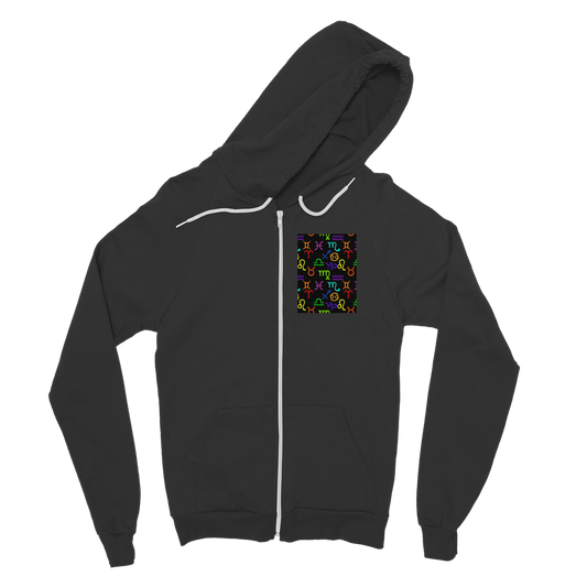 Colorful Zodiac Classic Adult Zip Hoodie