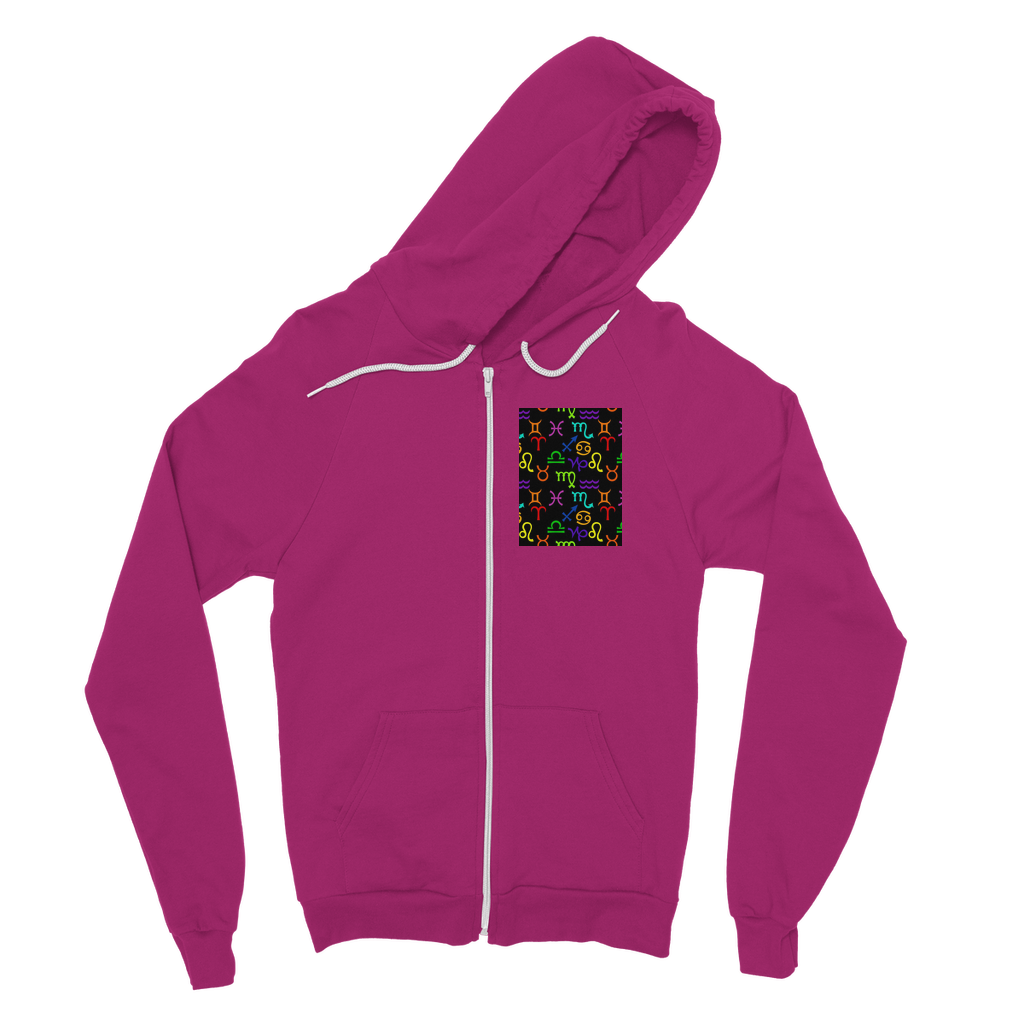 Colorful Zodiac Classic Adult Zip Hoodie