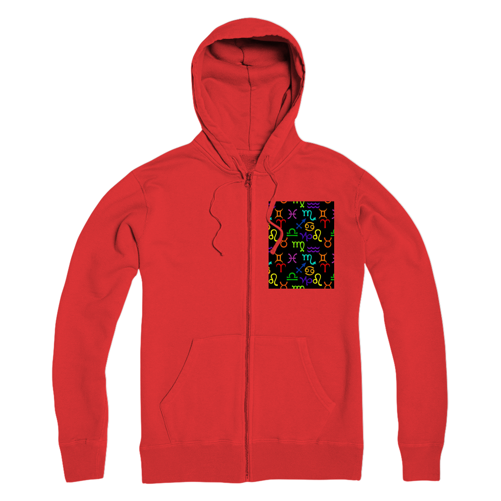 Colorful Zodiac Premium Adult Zip Hoodie