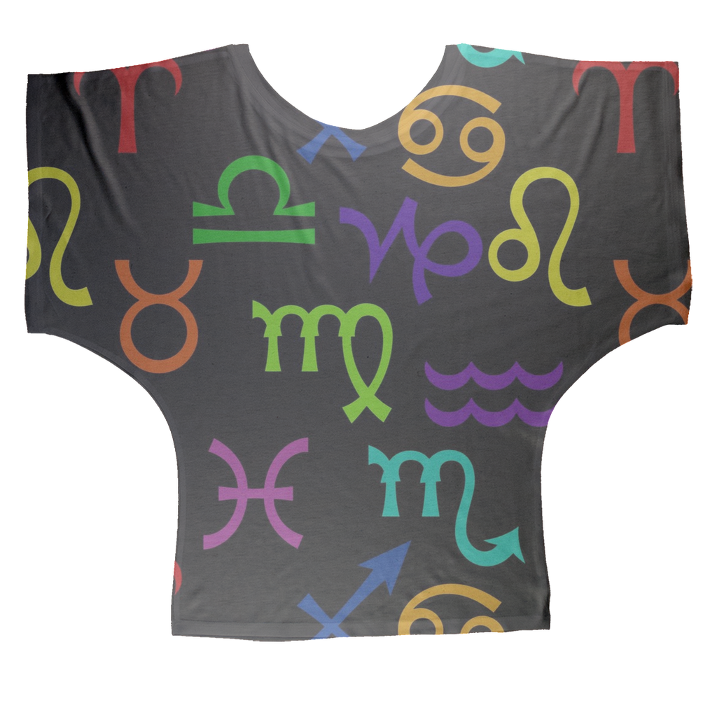 Colorful Zodiac Sublimation Batwing Top