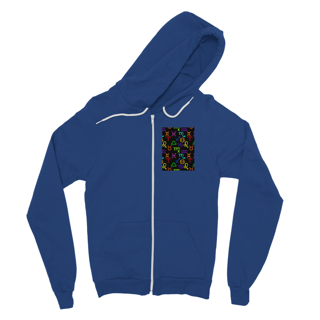 Colorful Zodiac Classic Adult Zip Hoodie