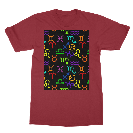 Colorful Zodiac Classic Heavy Cotton Adult T-Shirt