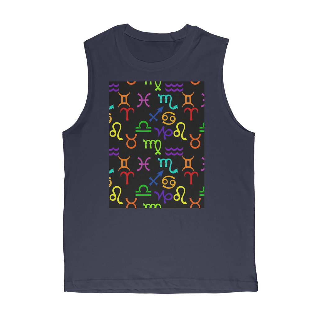 Colorful Zodiac Classic Adult Muscle Top