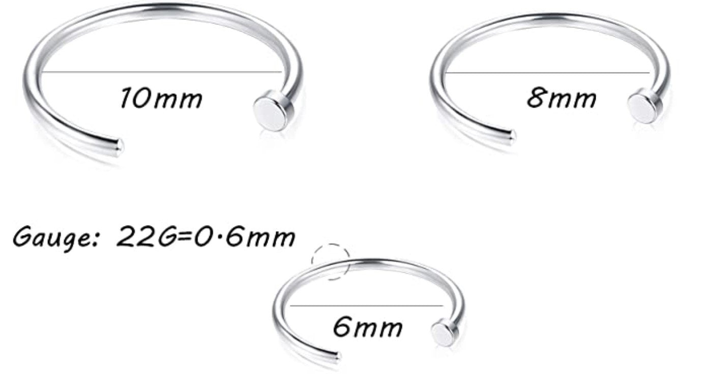 Surgical Steel C-Shape - Piercing Jewelry - Surgical Grade Stainless Steel 316L