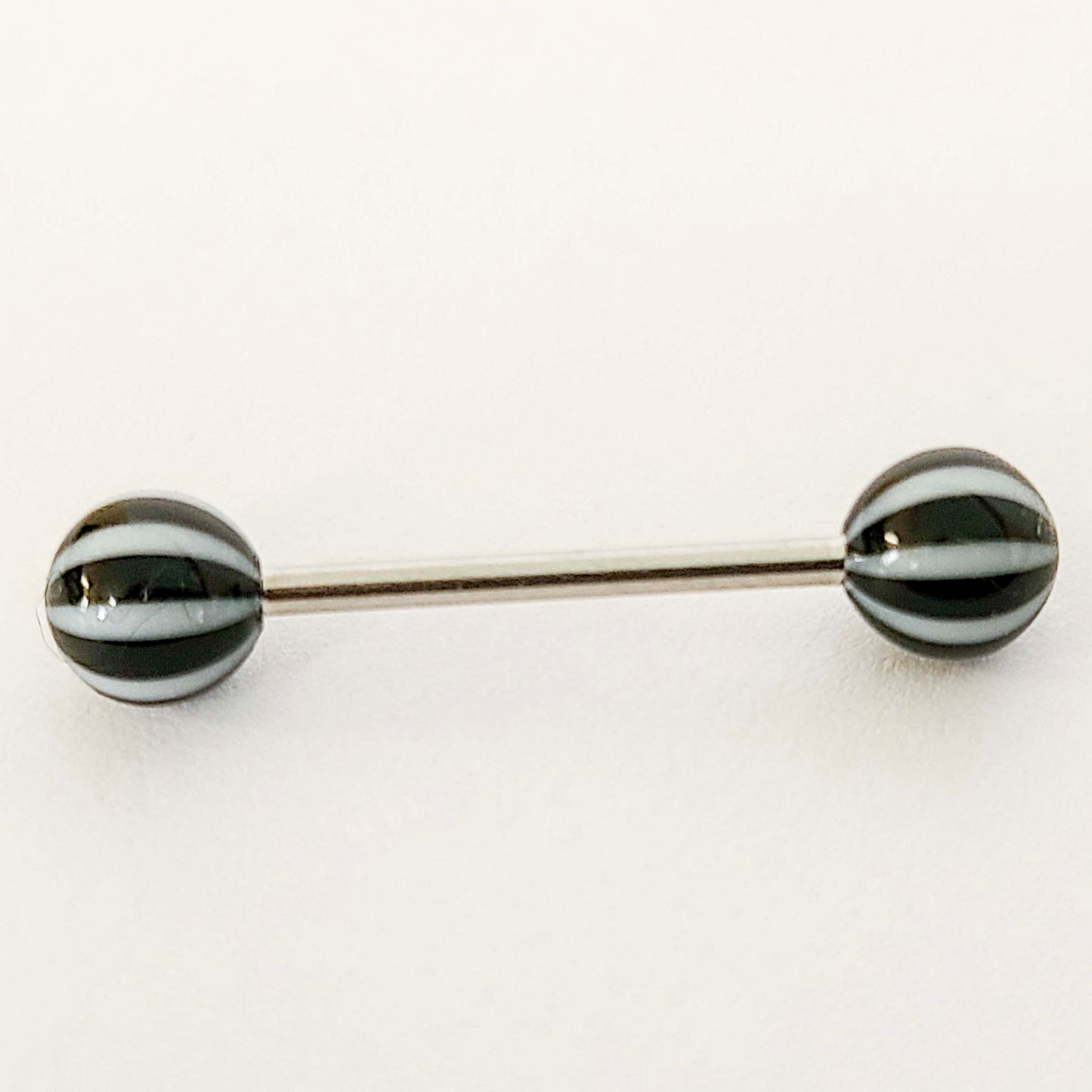 Tongue Barbell - 16g - Bar 15mm - Ball 6mm - Piercing Jewelry - Surgical Grade Stainless Steel