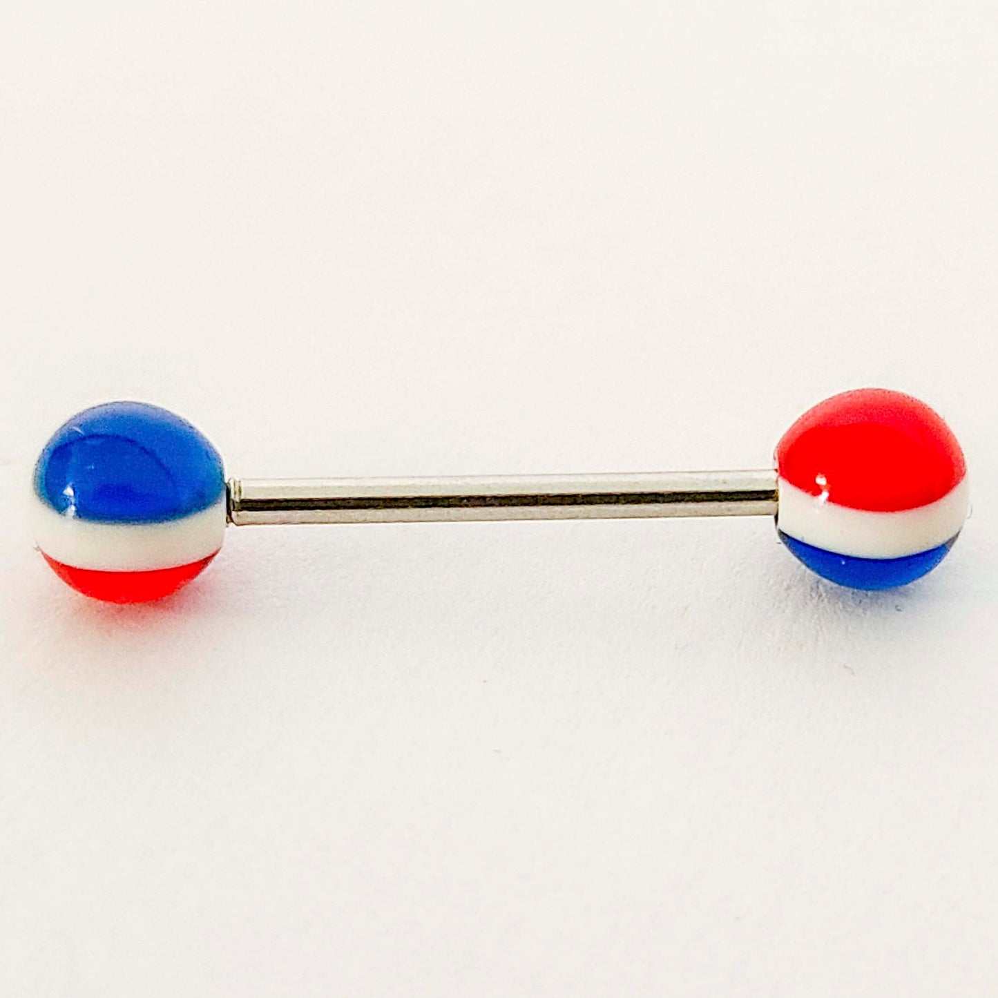 Tongue Barbell - 16g - Bar 15mm - Ball 6mm - Piercing Jewelry - Surgical Grade Stainless Steel