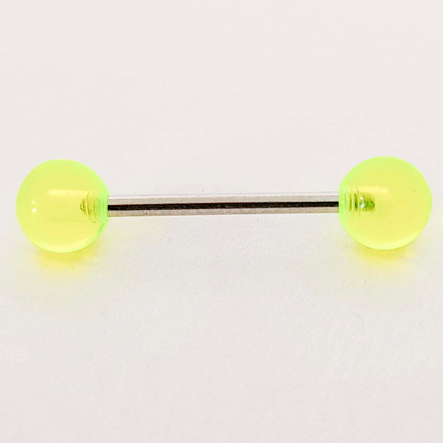 Tongue Barbell - 16g - Bar 15mm - Ball 6mm - Piercing Jewelry - Surgical Grade Stainless Steel