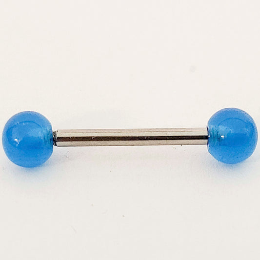 Tongue Barbell - 16g - Bar 14mm - Ball 5mm - Piercing Jewelry - Surgical Grade Stainless Steel