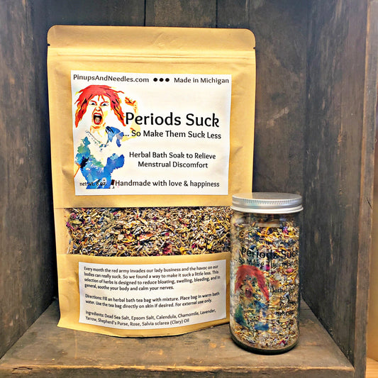 Periods Suck...So Make Them Suck Less - Herbal Bath Soak to Relieve Menstrual Discomfort