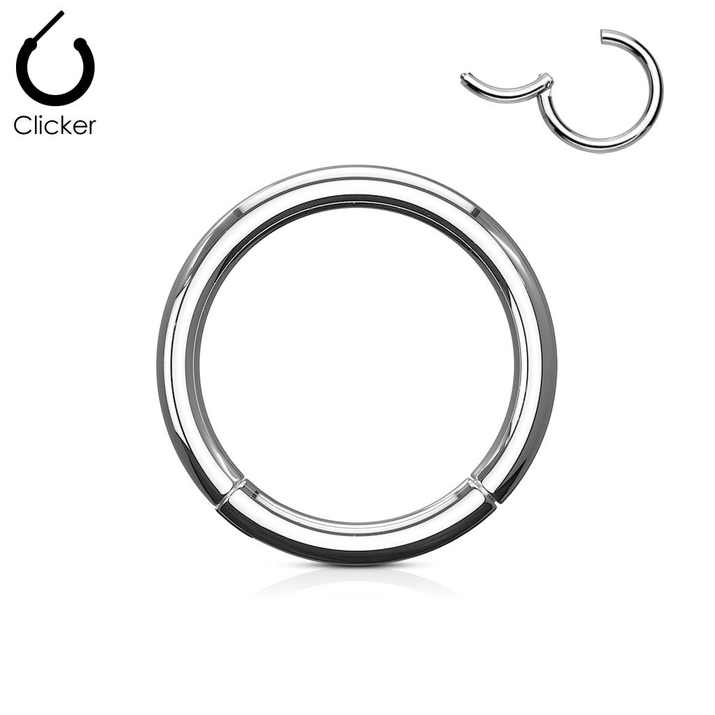 Hinged Hoop - 20g - High Quality Precision 316L Surgical Steel Hinged Segment Hoop Ring - 6mm-10mm