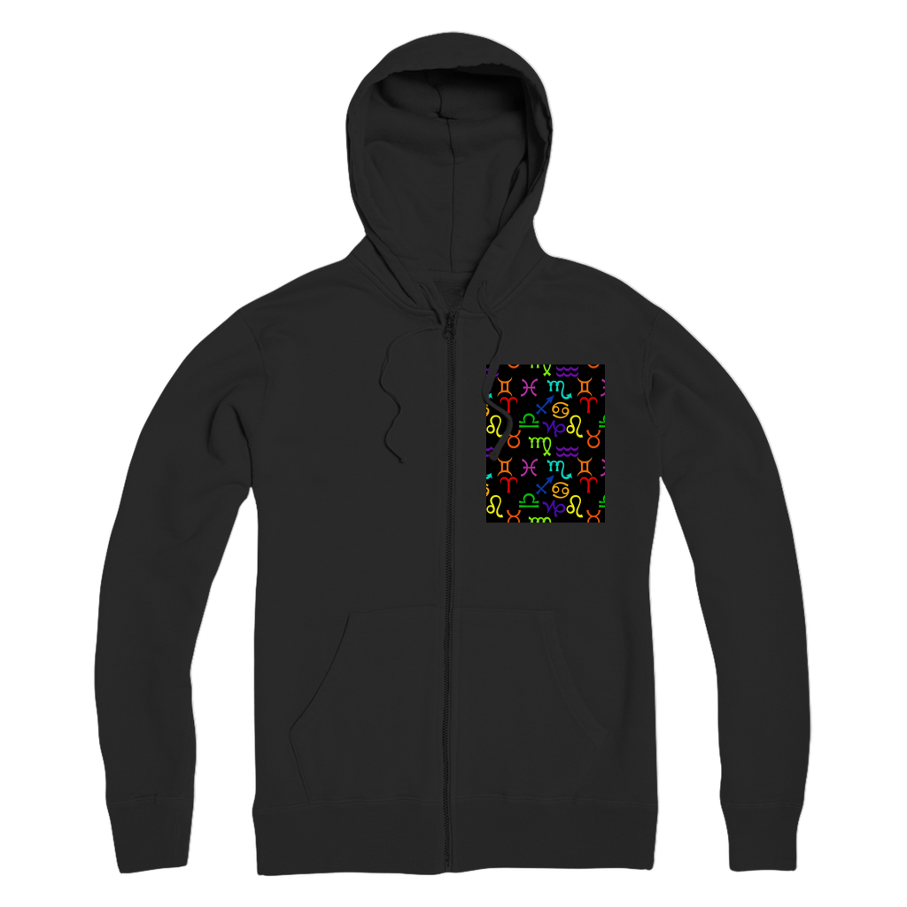 Colorful Zodiac Premium Adult Zip Hoodie