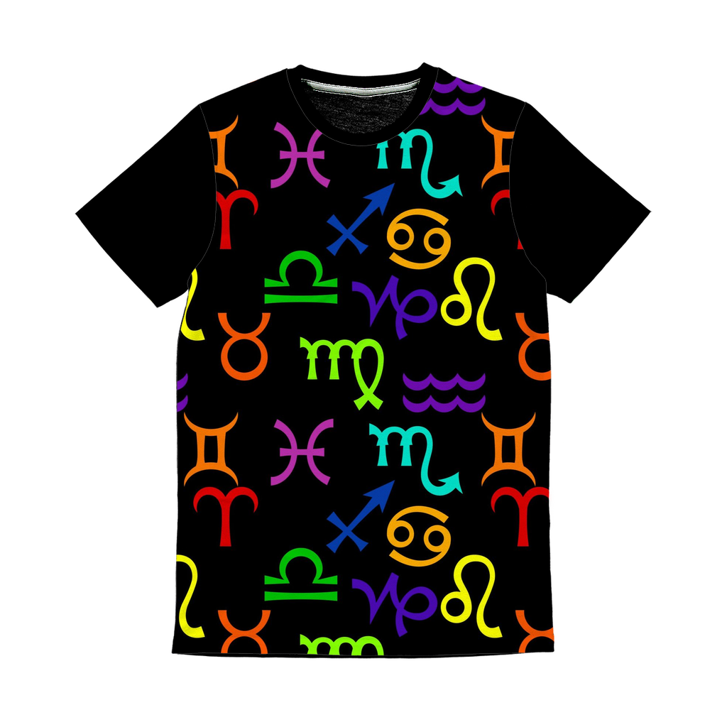 Colorful Zodiac Classic Sublimation Panel T-Shirt