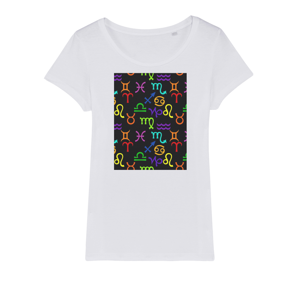 Colorful Zodiac Organic Jersey Womens T-Shirt